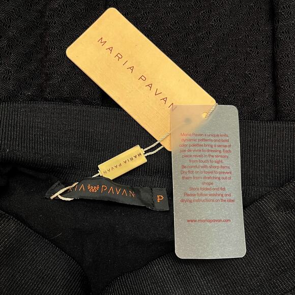 Maria Pavan Midi Length Laser Cut Out Skirt in Black Size X-Small - Picture 8 of 10